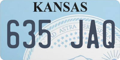 KS license plate 635JAQ