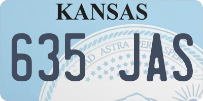 KS license plate 635JAS