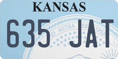 KS license plate 635JAT
