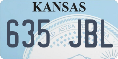 KS license plate 635JBL