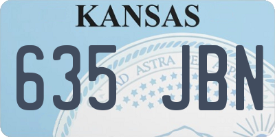 KS license plate 635JBN