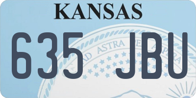 KS license plate 635JBU