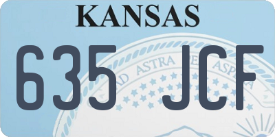 KS license plate 635JCF