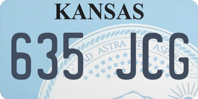 KS license plate 635JCG
