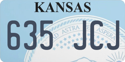 KS license plate 635JCJ