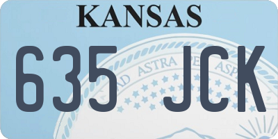 KS license plate 635JCK