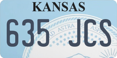 KS license plate 635JCS