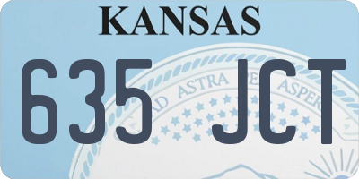 KS license plate 635JCT