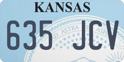KS license plate 635JCV