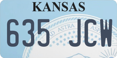 KS license plate 635JCW