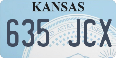 KS license plate 635JCX