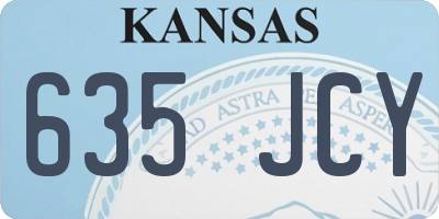 KS license plate 635JCY