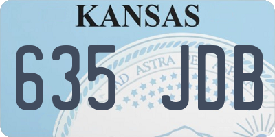 KS license plate 635JDB