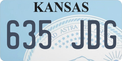 KS license plate 635JDG