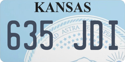 KS license plate 635JDI