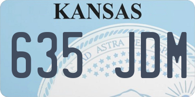 KS license plate 635JDM