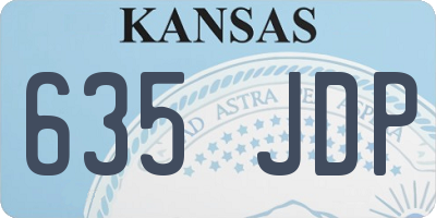 KS license plate 635JDP