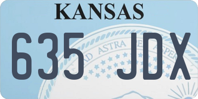 KS license plate 635JDX