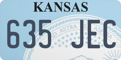 KS license plate 635JEC