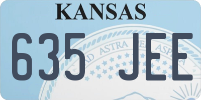 KS license plate 635JEE