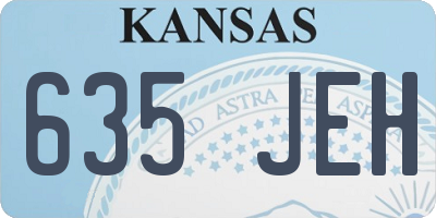 KS license plate 635JEH