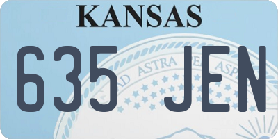KS license plate 635JEN