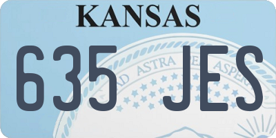KS license plate 635JES
