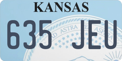 KS license plate 635JEU