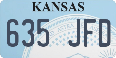 KS license plate 635JFD