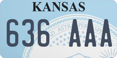 KS license plate 636AAA
