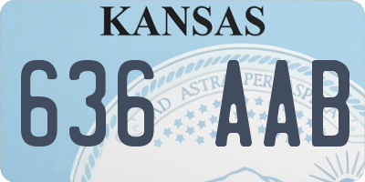 KS license plate 636AAB