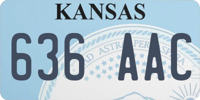 KS license plate 636AAC