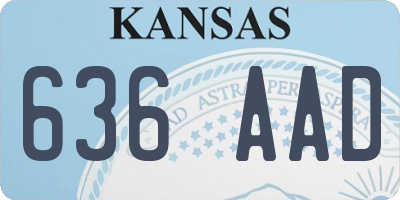 KS license plate 636AAD