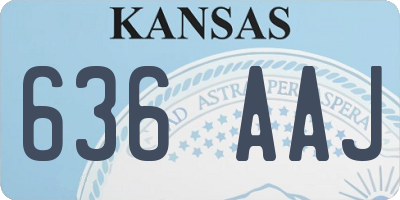 KS license plate 636AAJ