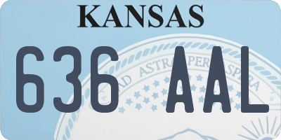 KS license plate 636AAL