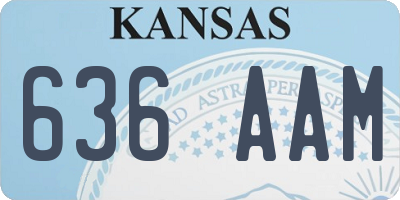 KS license plate 636AAM