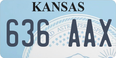 KS license plate 636AAX