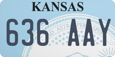 KS license plate 636AAY