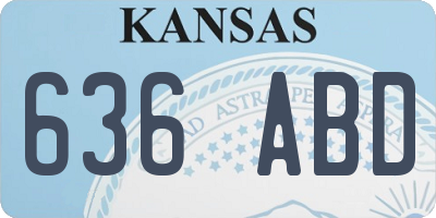 KS license plate 636ABD