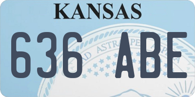 KS license plate 636ABE