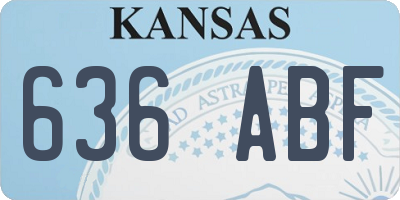 KS license plate 636ABF