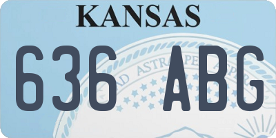 KS license plate 636ABG