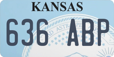 KS license plate 636ABP