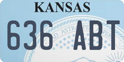 KS license plate 636ABT