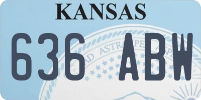 KS license plate 636ABW