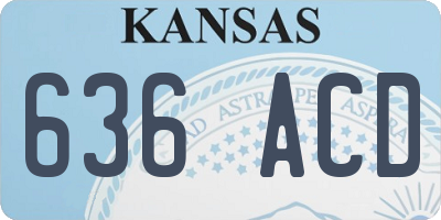 KS license plate 636ACD