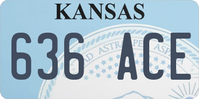 KS license plate 636ACE