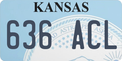 KS license plate 636ACL