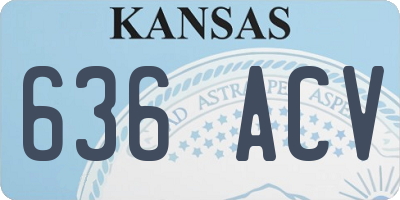 KS license plate 636ACV