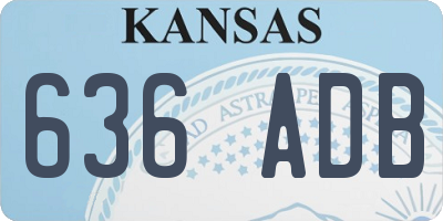 KS license plate 636ADB